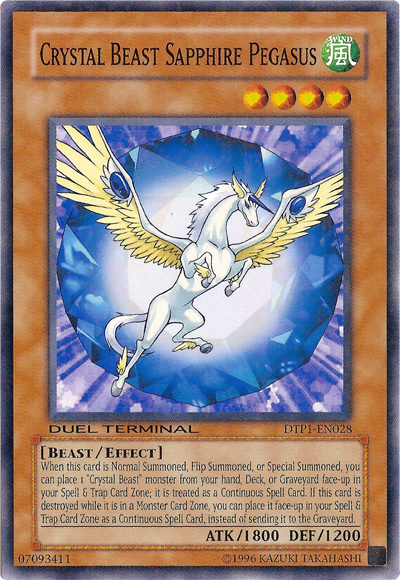 Crystal Beast Sapphire Pegasus [DTP1-EN028] Common